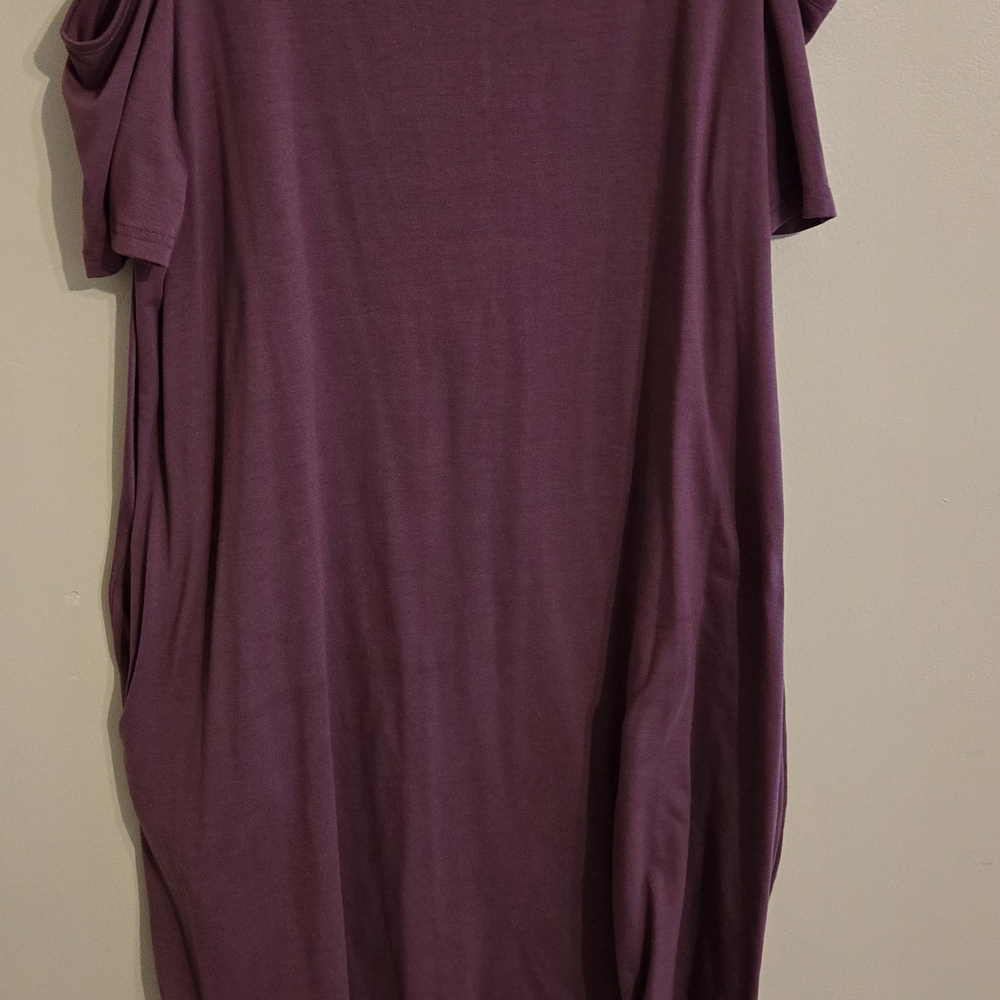 Purple Short Sleeve Dress